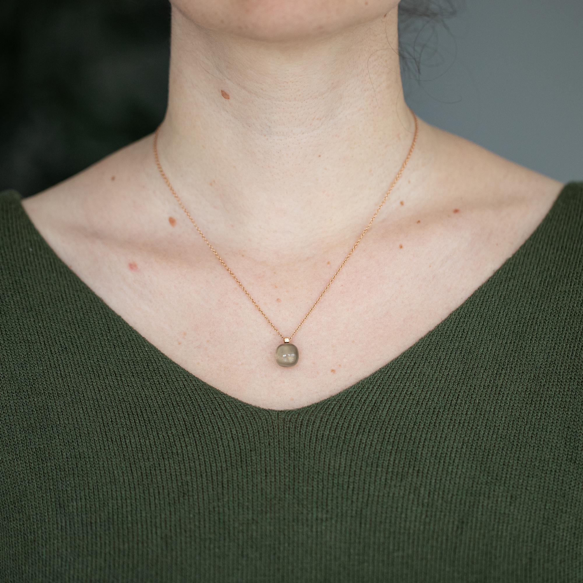 Women's or Men's 18K rose gold Bigli necklace - Belgian designer - Mini Sweety Pendant Original