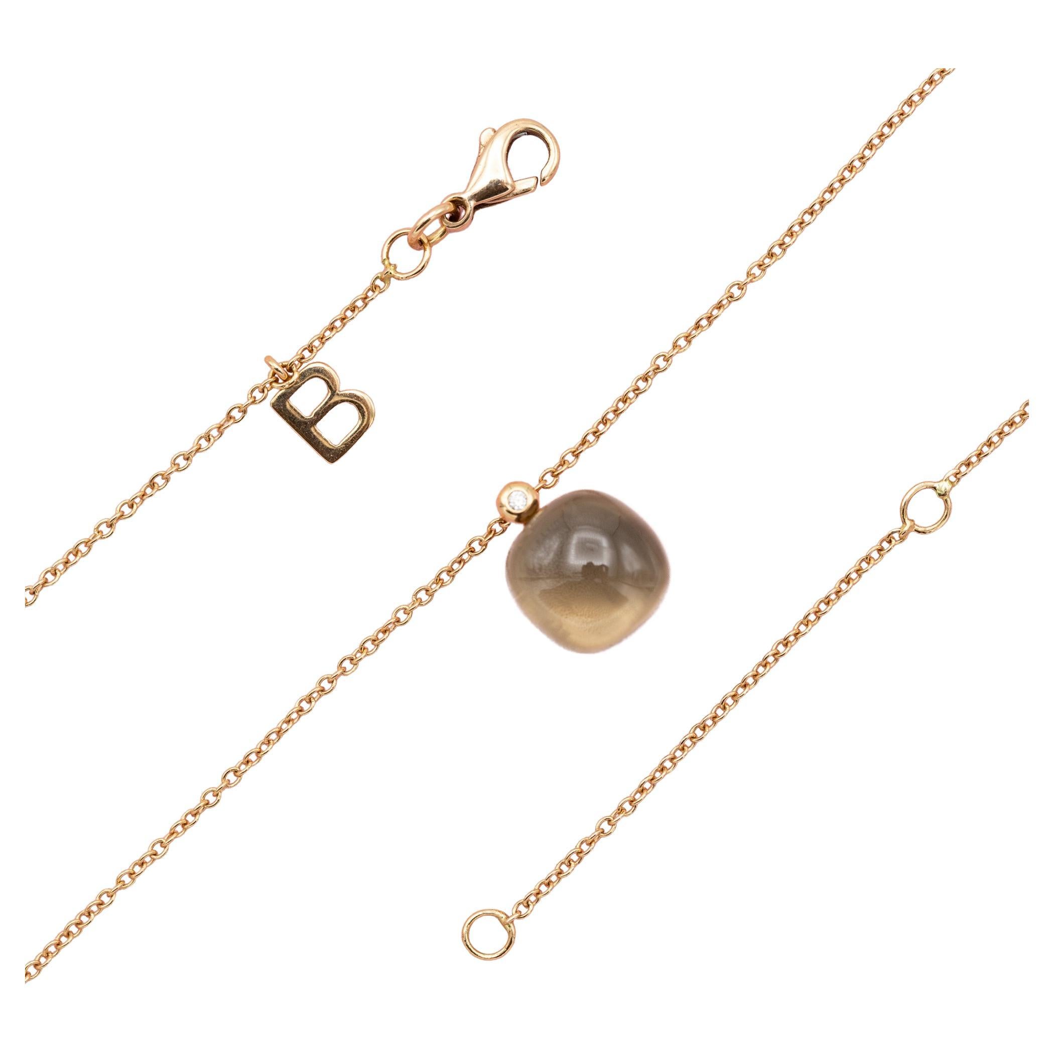 18K rose gold Bigli necklace - Belgian designer - Mini Sweety Pendant Original