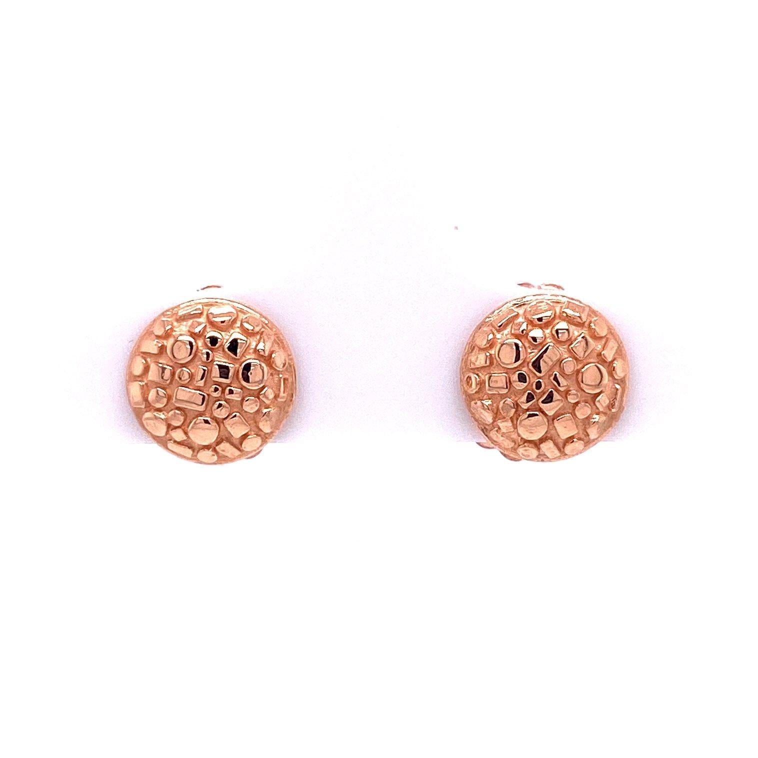 Contemporary 18k Rose Gold Bits and Pieces Studs with 18k Rose Gold White Druzy Wing Jackets