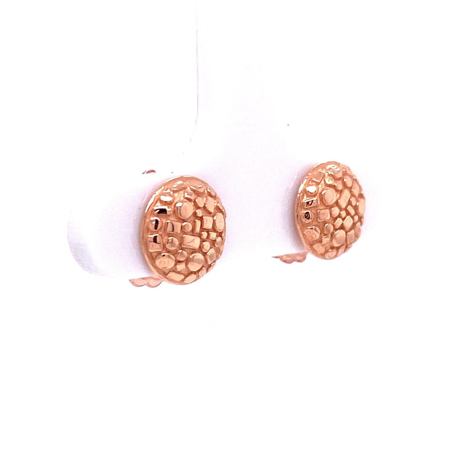 Uncut 18k Rose Gold Bits and Pieces Studs with 18k Rose Gold White Druzy Wing Jackets