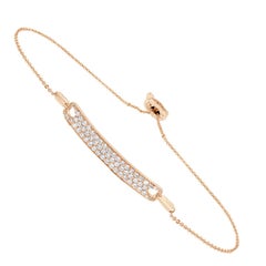 Bracelet Bolo en or rose 18 carats avec diamants de 1 1/4 carat « Tw »