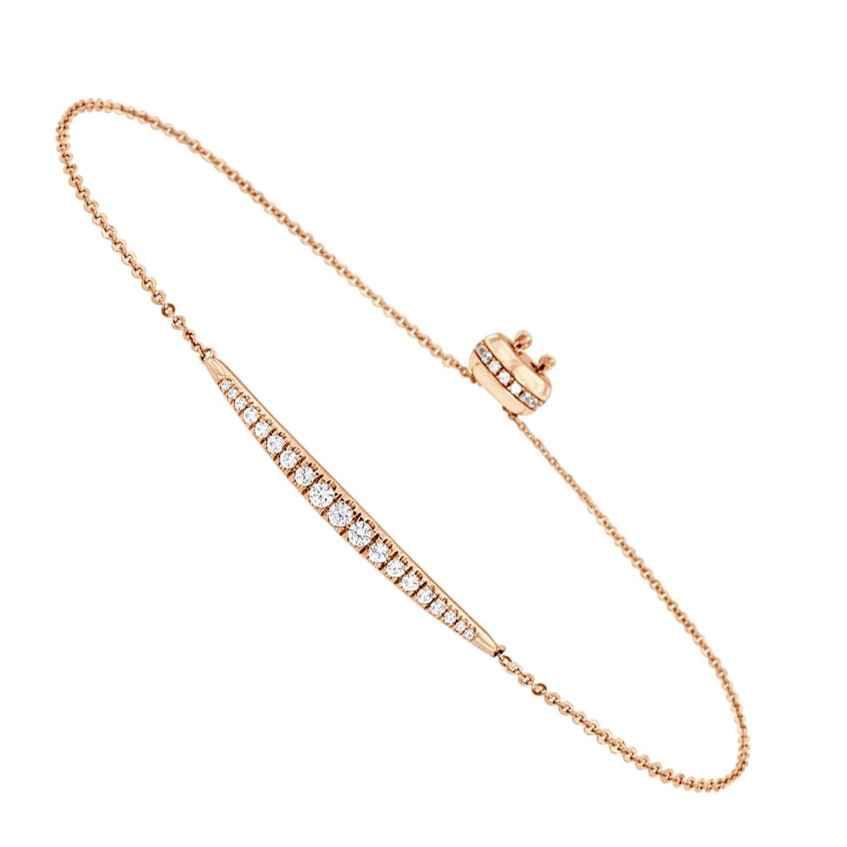 18 Karat Roségold Diamant-Armband '1/2 Karat „Cow's