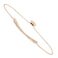 Bracciale Bolo con diamanti in oro rosa 18k '2/5 Ct. Tw'