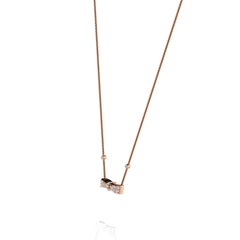 18 Karat Rose Gold Bow-Tie Diamond Necklace '1/5 Carat'