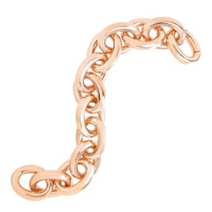 18 Karat Rose Gold Bracelet Oval Link
