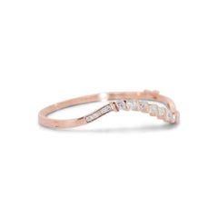 Armband aus 18 Karat Roségold mit 2,1 Karat Diamant im Prinzessinnenschliff und Seitensteinen