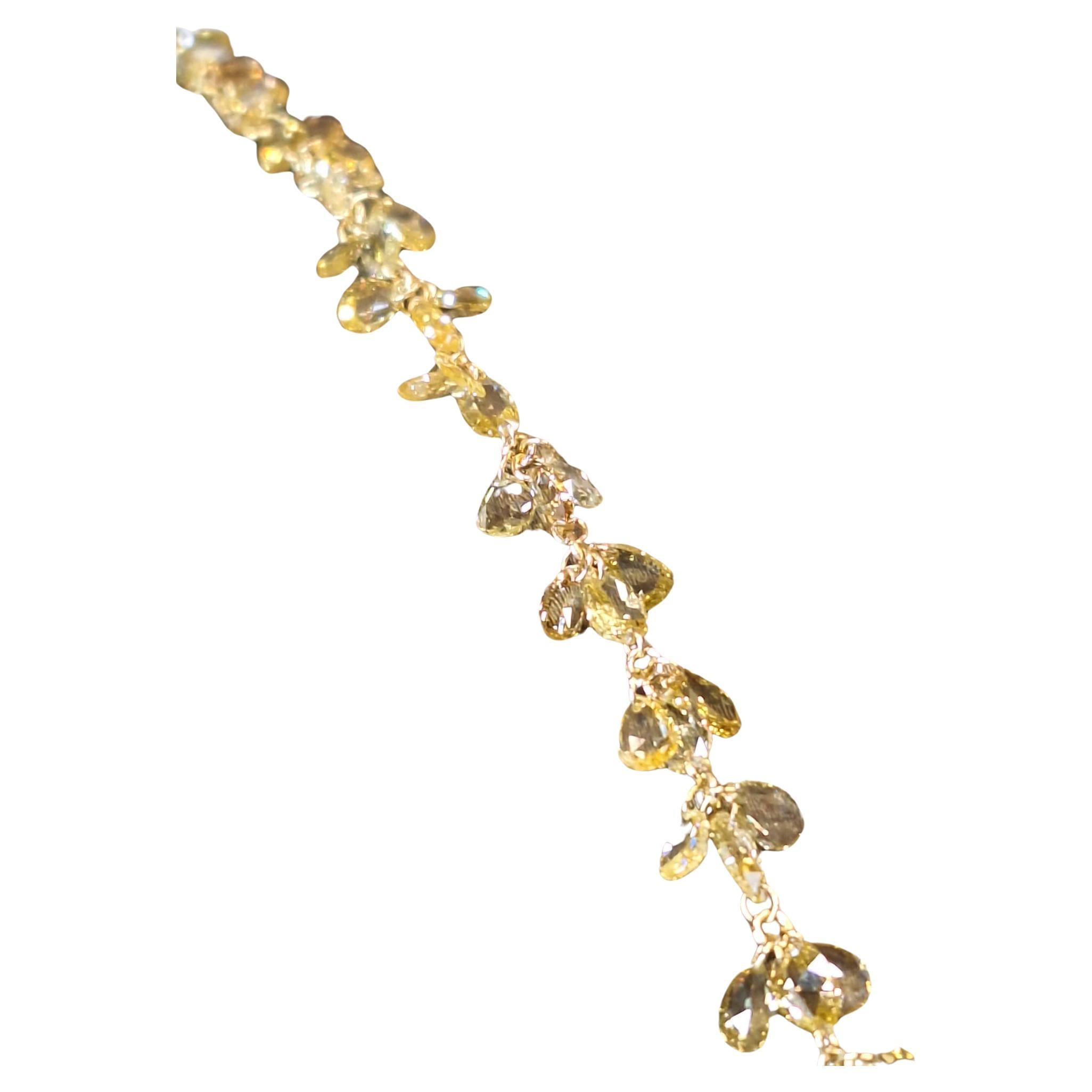 Bracelet en or rose 18 carats avec saphir orange et tourmaline en vente