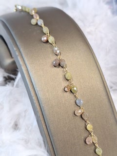 18K Rose Gold Bracelet with Tourmaline
