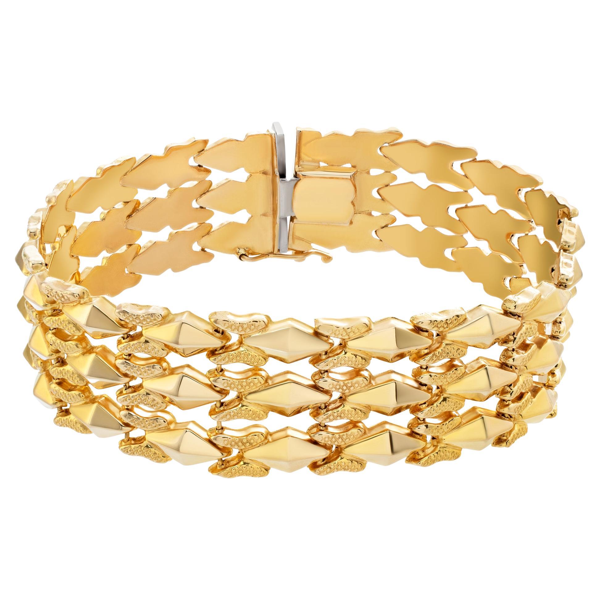 18k Rose Gold Natural Gemstones Bracelet For Sale at 1stDibs