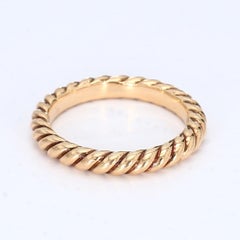 18k Rose Gold Braided David Yurman Ring - Size 6.75