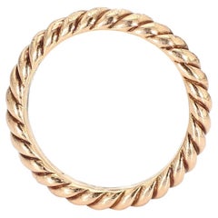 18k Rose Gold Braided David Yurman Ring - Size 6.75