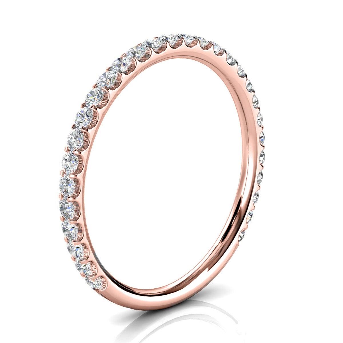 For Sale:  18k Rose Gold Carole Micro-Prong Diamond Ring '1/3 Ct. Tw' 2
