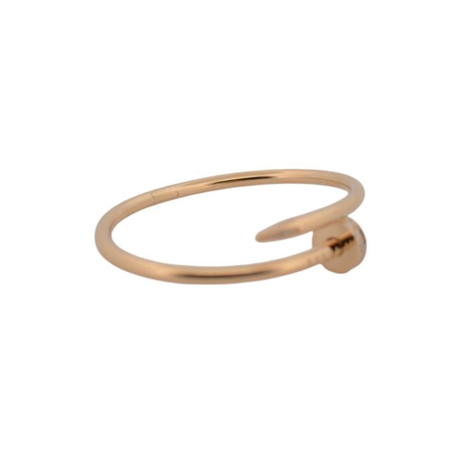 18K Rose gold Cartier Juste On Clue bracelet with diamonds full set In Excellent Condition For Sale In București, București