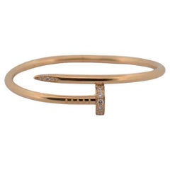 18K Rose gold Cartier Juste On Clue bracelet with diamonds full set