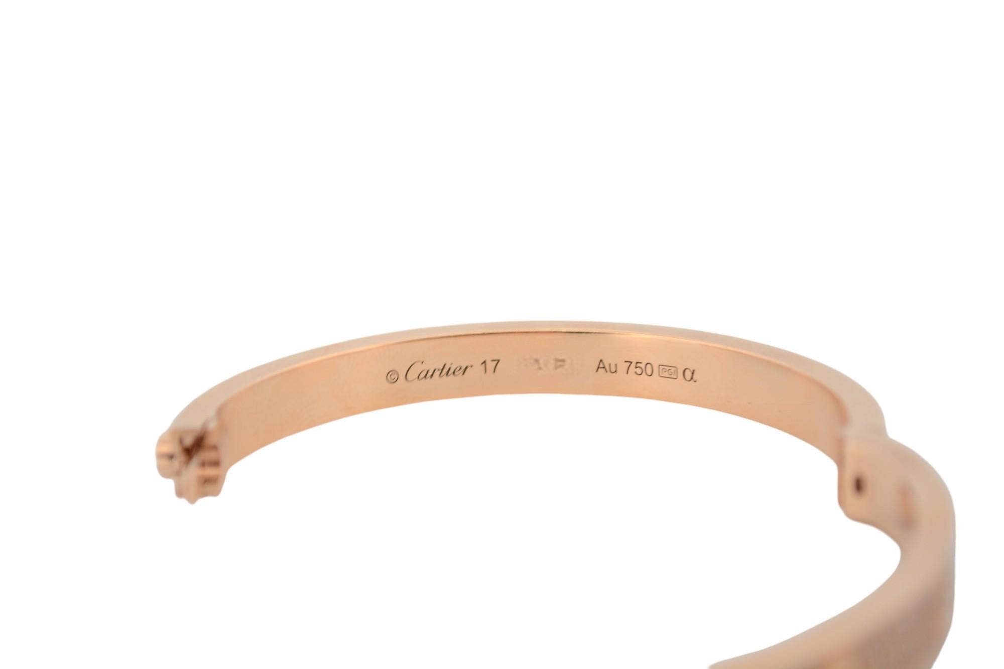 Cartier Bracelet Love en or rose 18 carats serti de diamants 6