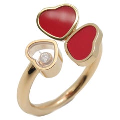 18K Rose Gold Chopard Happy Heart Wings Ring