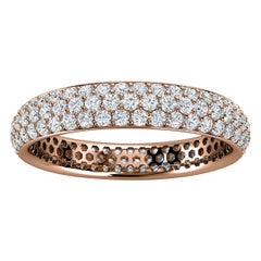 18K Rose Gold Christa Three Row Eternity Diamond Ring '4/5 Ct. Tw'