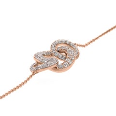 18k Rose Gold Circle Diamond Bracelet '3/4 Ct. Tw'