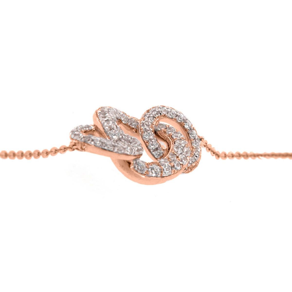 Bracelet circulaire en or rose 18 carats avec diamants de 3/4 carats Tw' Neuf - En vente à San Francisco, CA
