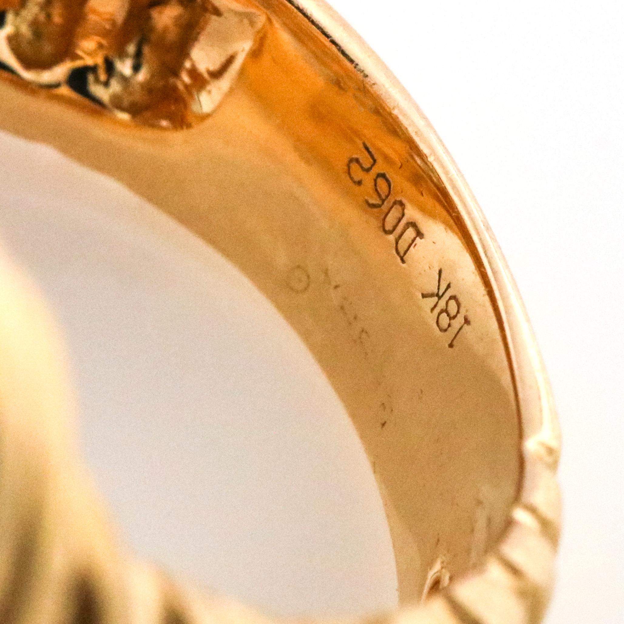 18 Karat Rose Gold Clear Quartz Pave Diamond Fashion Statement Ring For Sale 3