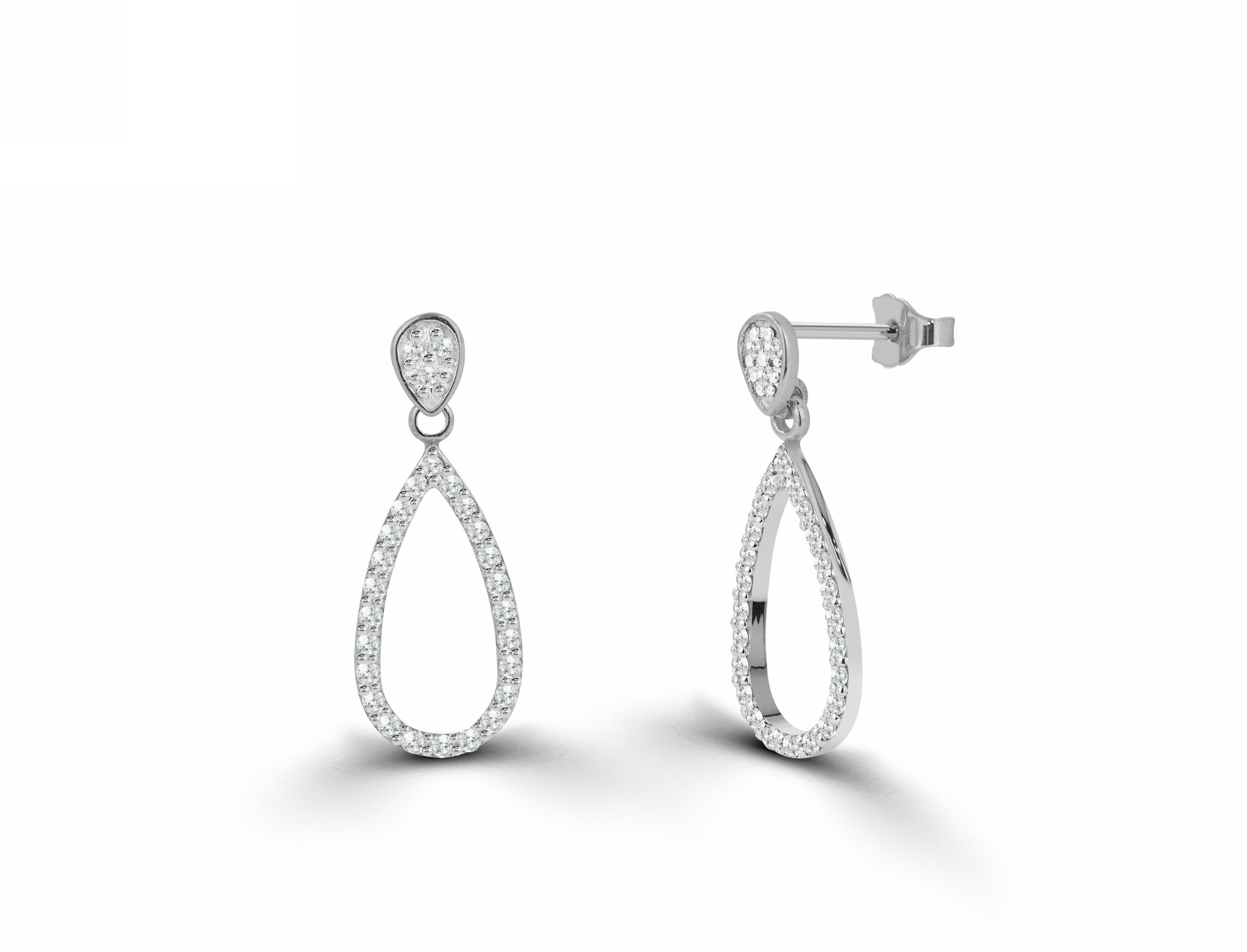 gold teardrop stud earrings