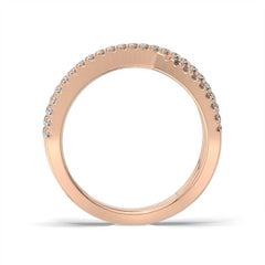 18 Karat Rose Gold Dahlia Interweave Diamond Ring '1/2 Carat'