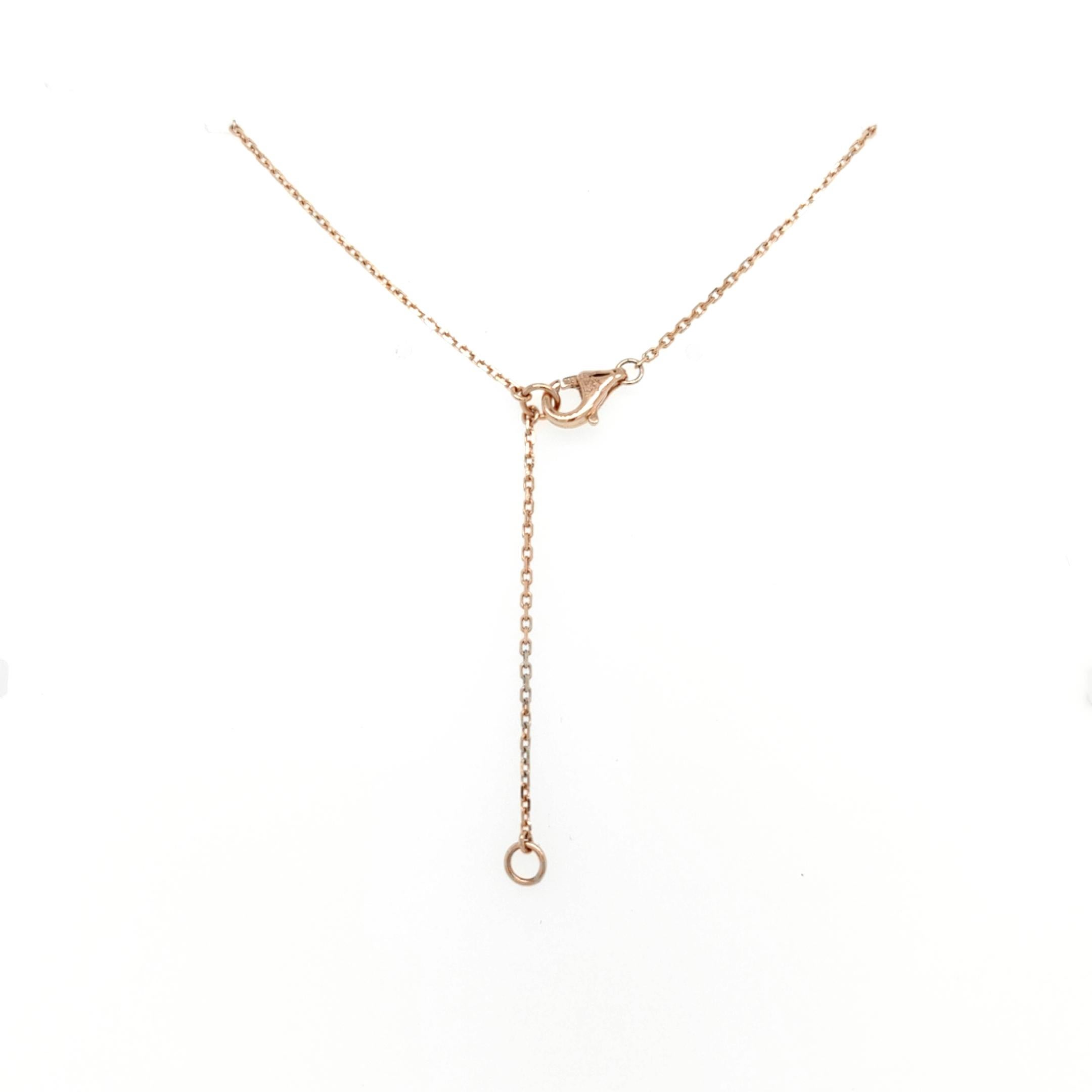Modern 18K Rose Gold Dark Green Evil Eye Diamond Pendant Necklace with Malachite For Sale