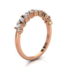 18k Rose Gold Delicate Nianna Marquise & Round Diamond Ring '1/3 Ct. tw'
