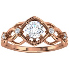 18 Karat Roségold Zarter Orim-Diamantring '2/5 Karat „Cow's