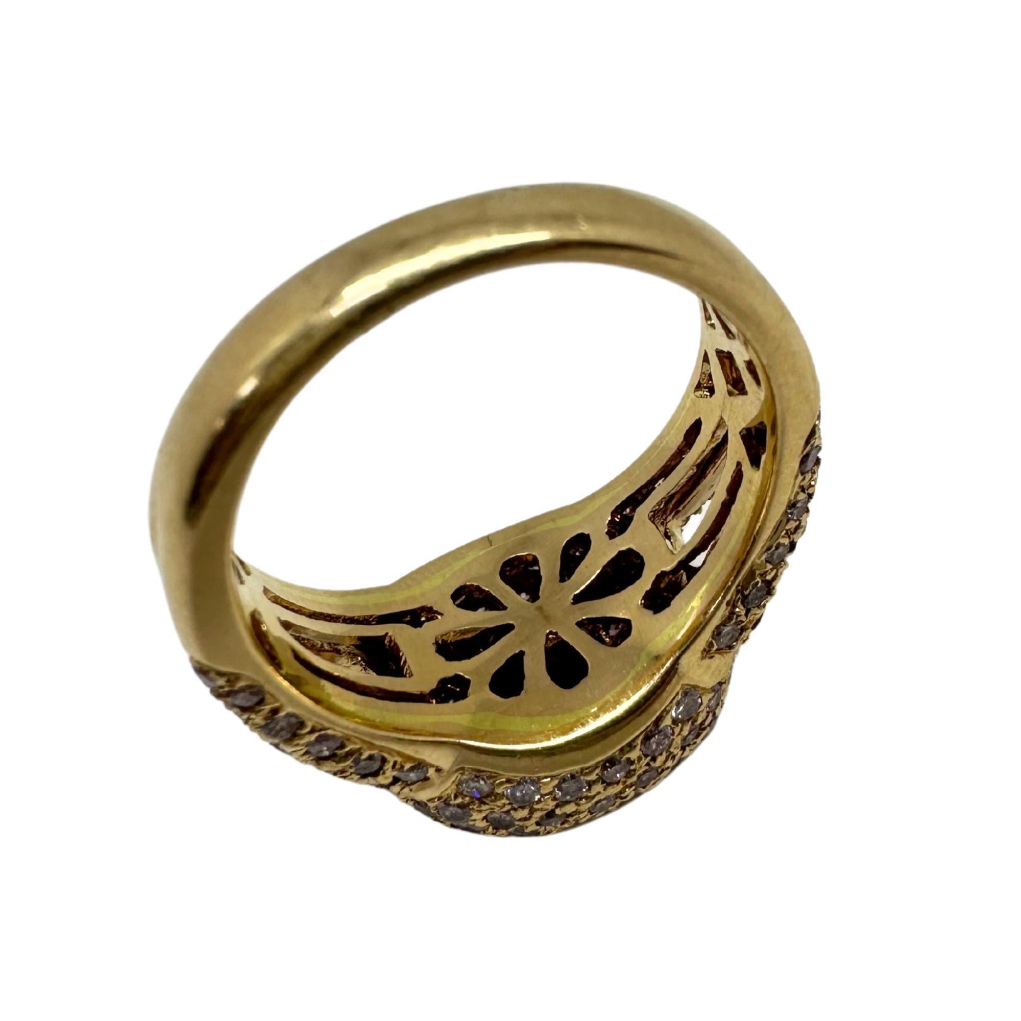 Women's 18K Rose Gold Diamond and Ruby Ring For Sale