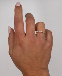 18K Rose Gold Diamond Band Ring 0.33 Carats with High Polish