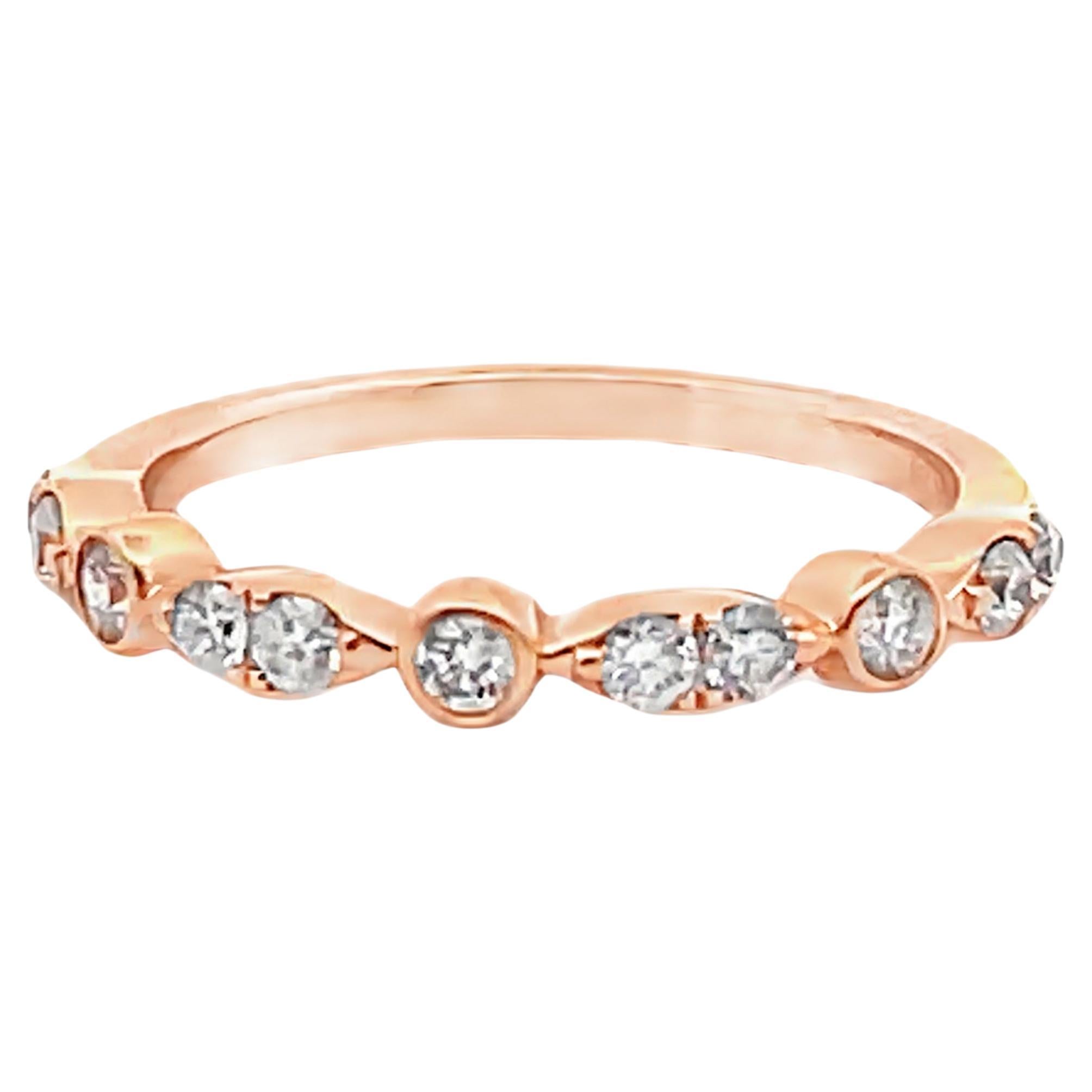 18K Rose Gold Diamantband