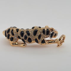 18K Rose Gold Diamond Black Onyx Ruby Tiger Pendant, One Piece