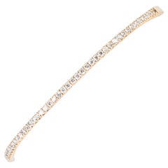 18 Karat Rose Gold Diamond Clamper Bangle Bracelet with Diamonds