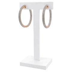 18k rosé gold diamond earrings