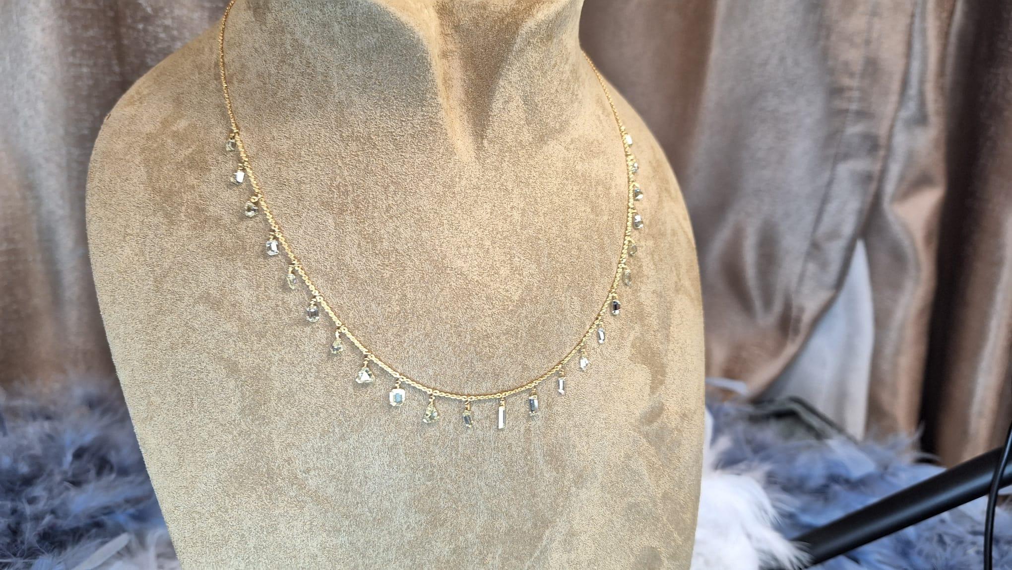 18 Karat Roségold Diamant-Halskette im Angebot 7