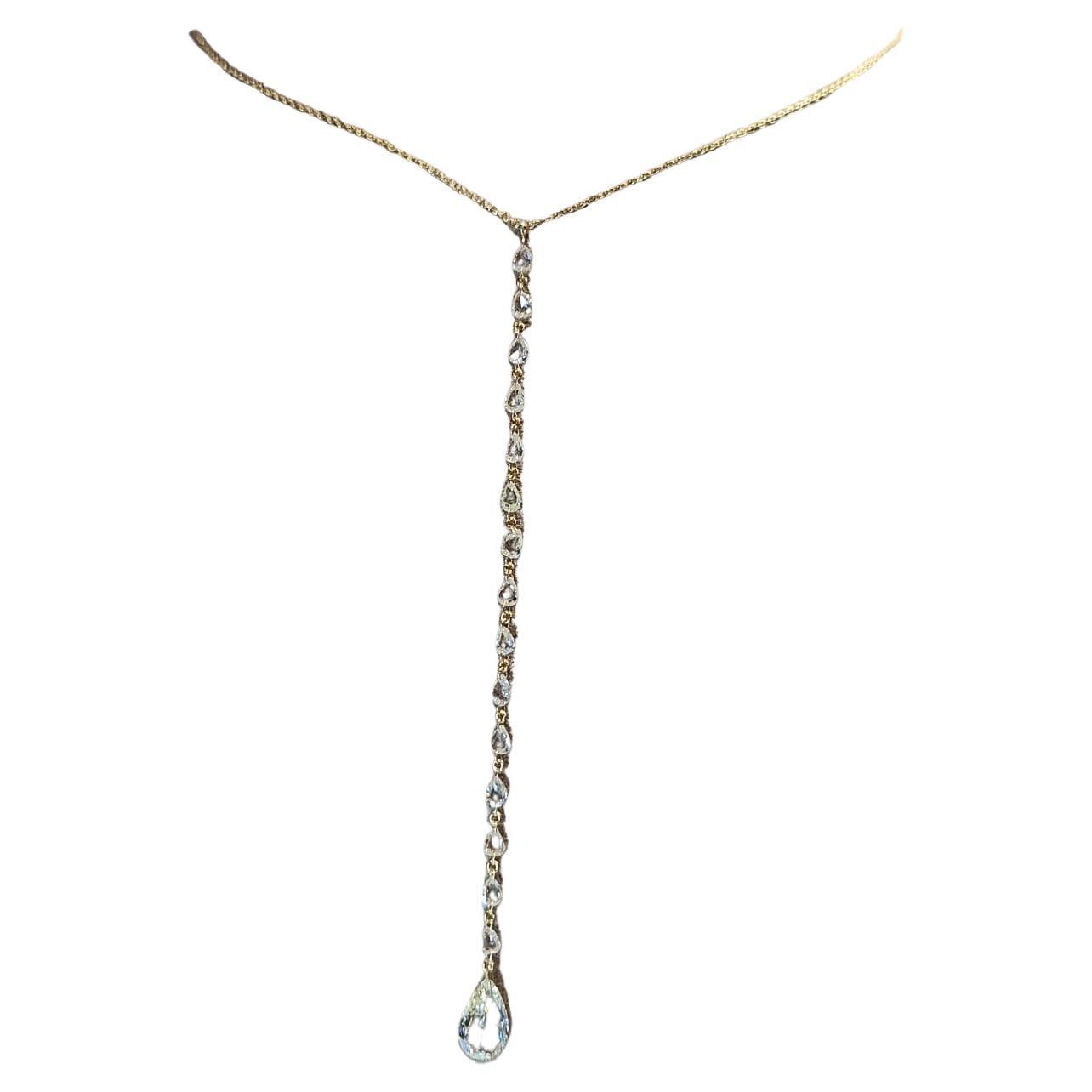 18K Rose Gold Diamond Necklace