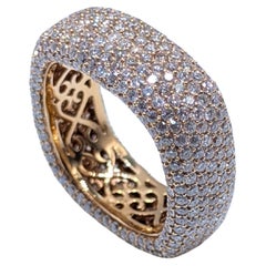 18k Rose Gold Diamond Pave Set Diamond Ring