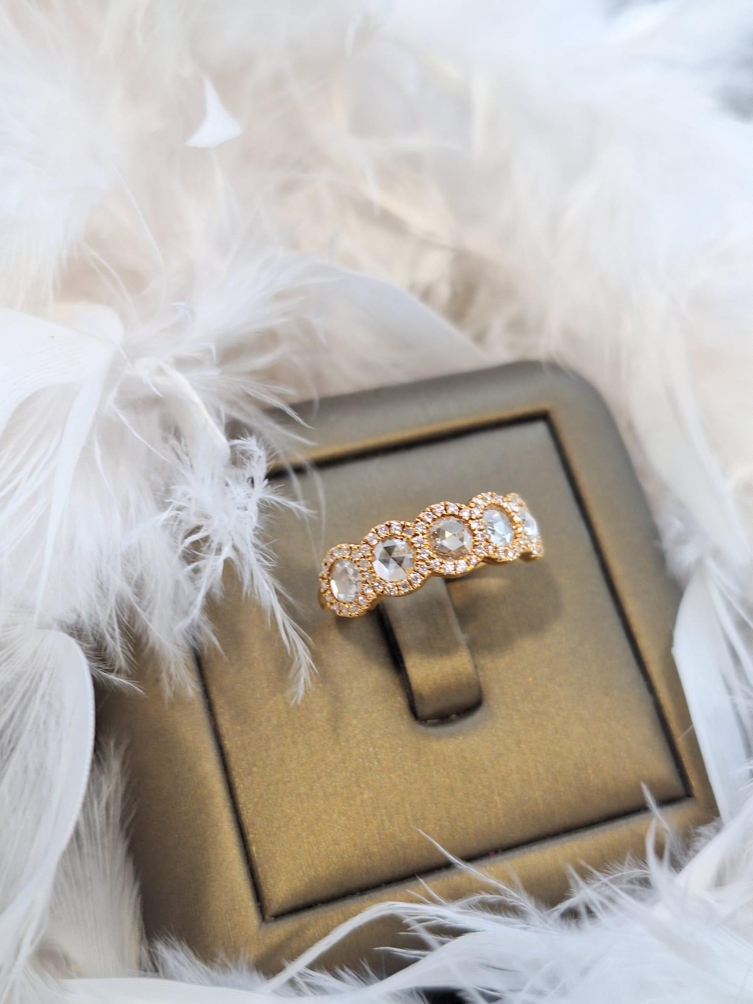 18K Rose Gold Diamond Ring For Sale 3