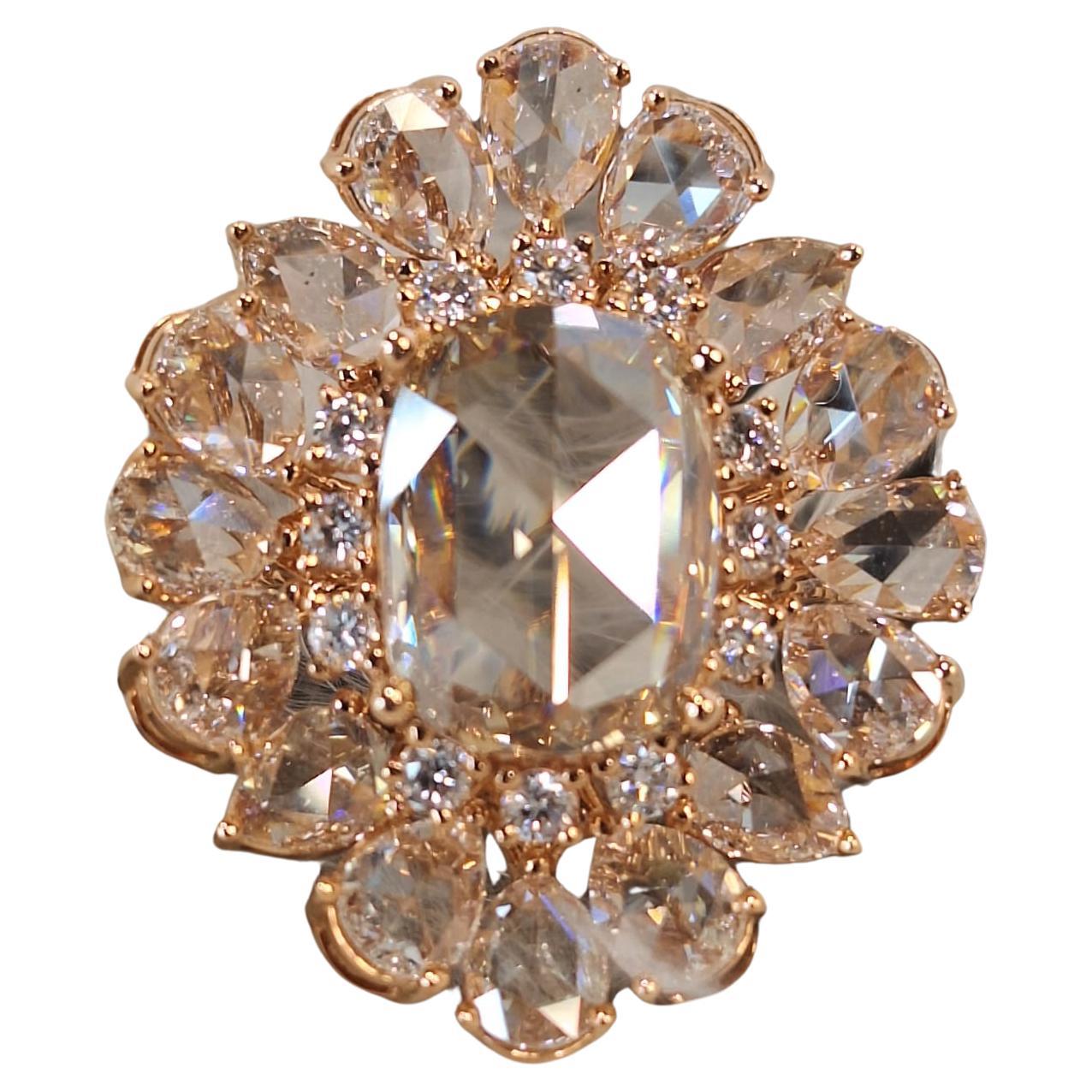 18 Karat Roségold Diamantring