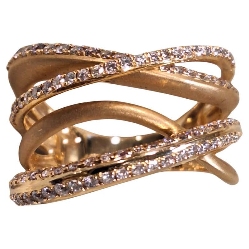 18K Gold Rose Gold Abalone Shell Turtle Ring with Diamonds For Sale at ...