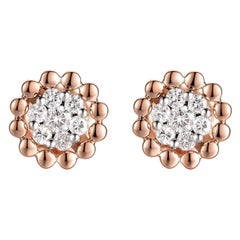 Pendiente de diamante en oro rosa de 18 quilates