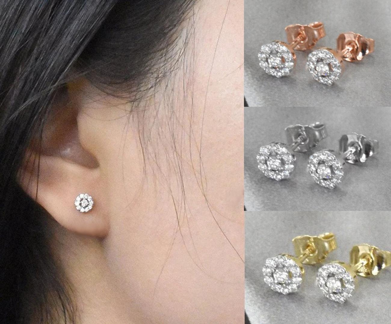 rose gold wedding earrings