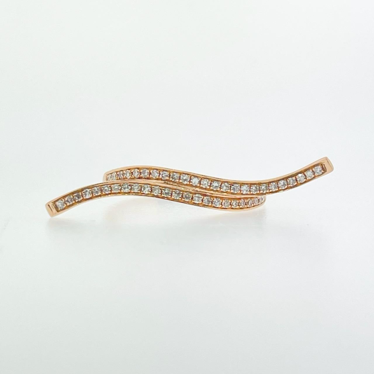 18K Rose Gold Diamond Wrap Ring In New Condition For Sale In Los Angeles, CA