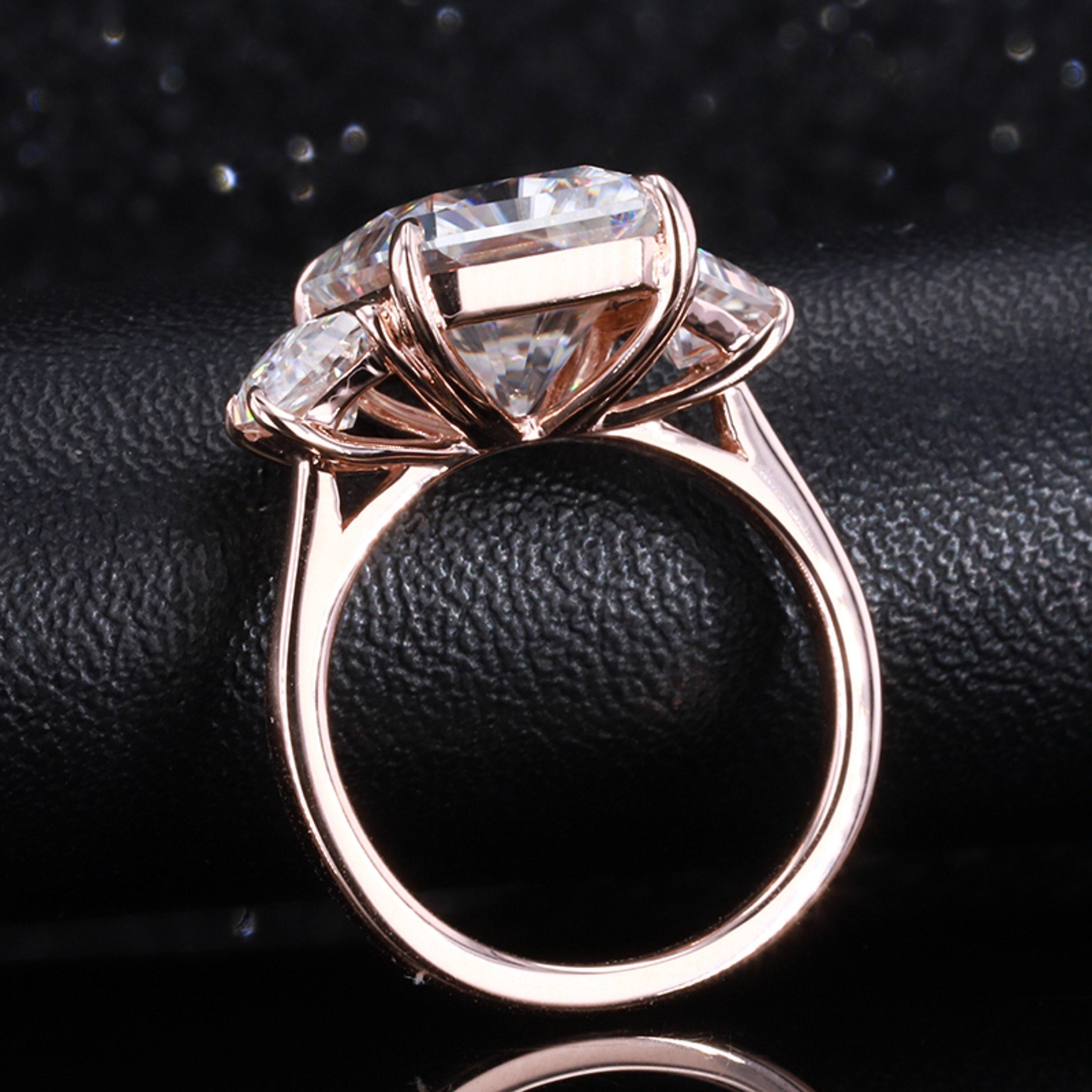 For Sale:  Art Deco 4 Carat Certified Natural Diamond Engagement Ring in 18K Rose Gold 3