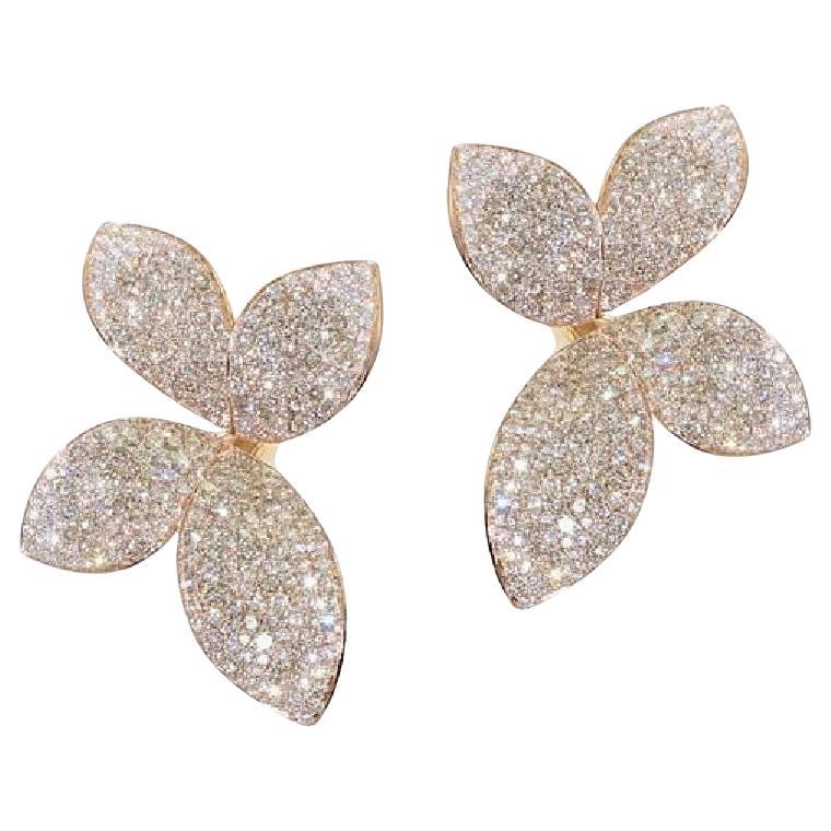 18K Rose Gold Diamanten Ohrringe
