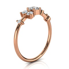 18k Rose Gold Dorota Delicate Organic Design Diamond Ring '2/5 Ct. Tw'