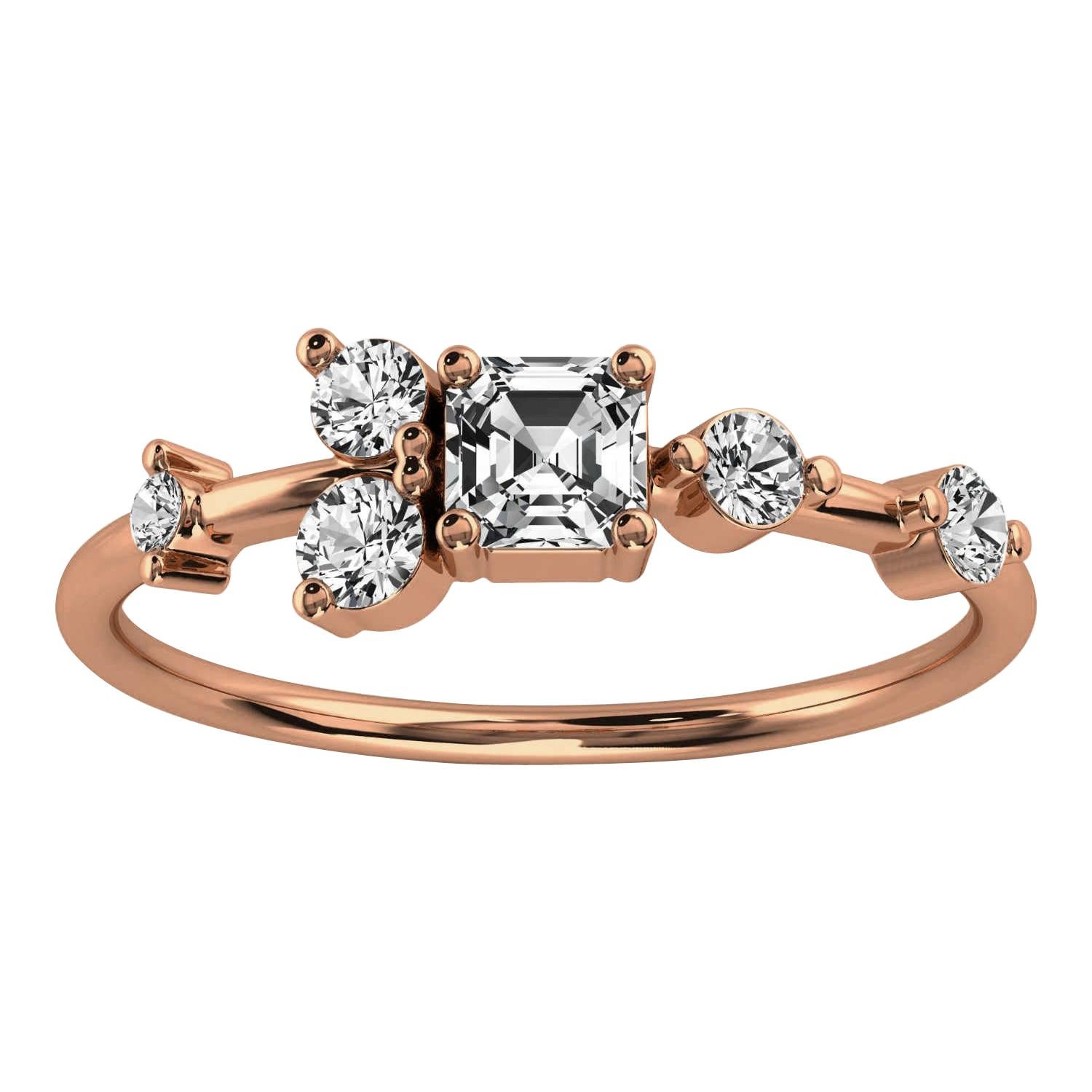18k Rose Gold Dorota Delicate Organic Design Diamond Ring '2/5 Ct. Tw'