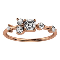 18k Rose Gold Dorota Delicate Organic Design Diamond Ring '2/5 Ct. Tw'
