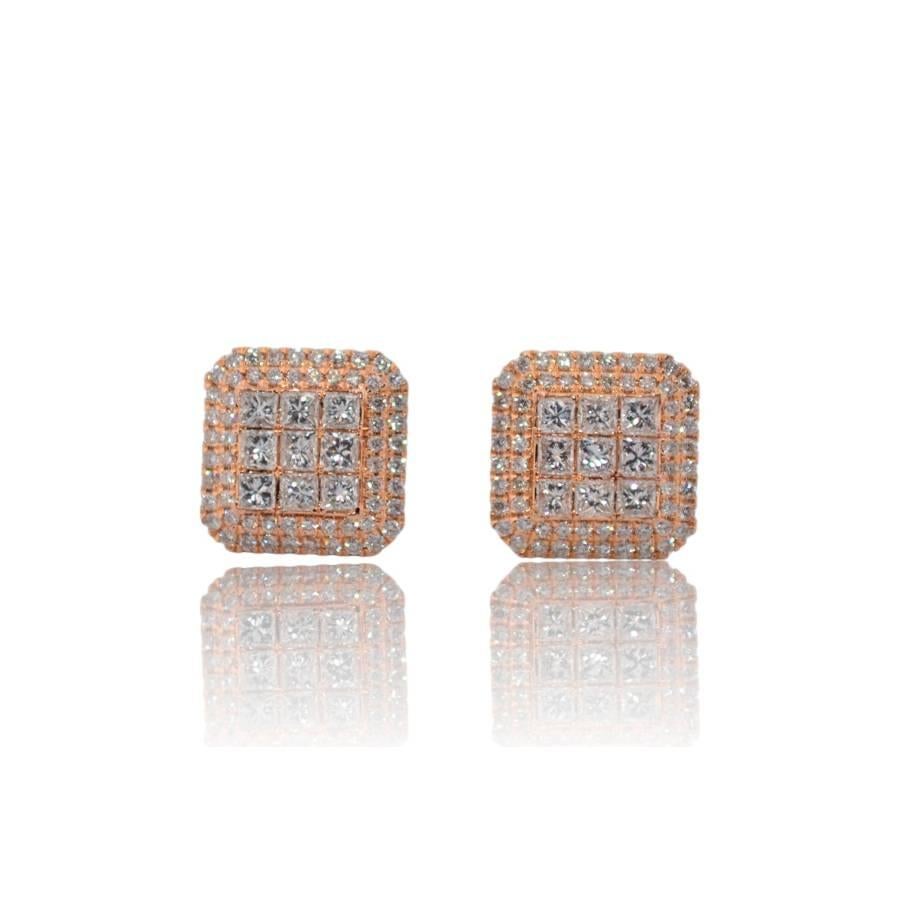 These diamond earrings exude timeless elegance and sparkle with sophistication. Set in a precious metal like white gold, yellow gold, or platinum, the earrings feature carefully selected, brilliant-cut diamonds that are expertly set to maximize